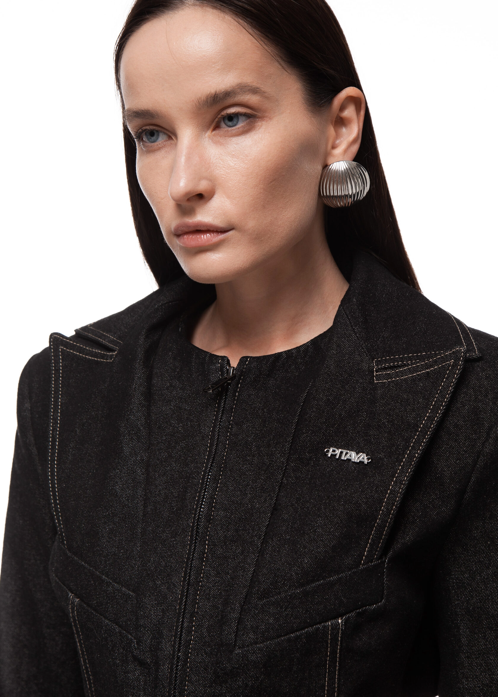 Джинсовый жакет BLOSSOM(БЛОССОМ) в черном цвете - Черный - 44-46 (M-L)
