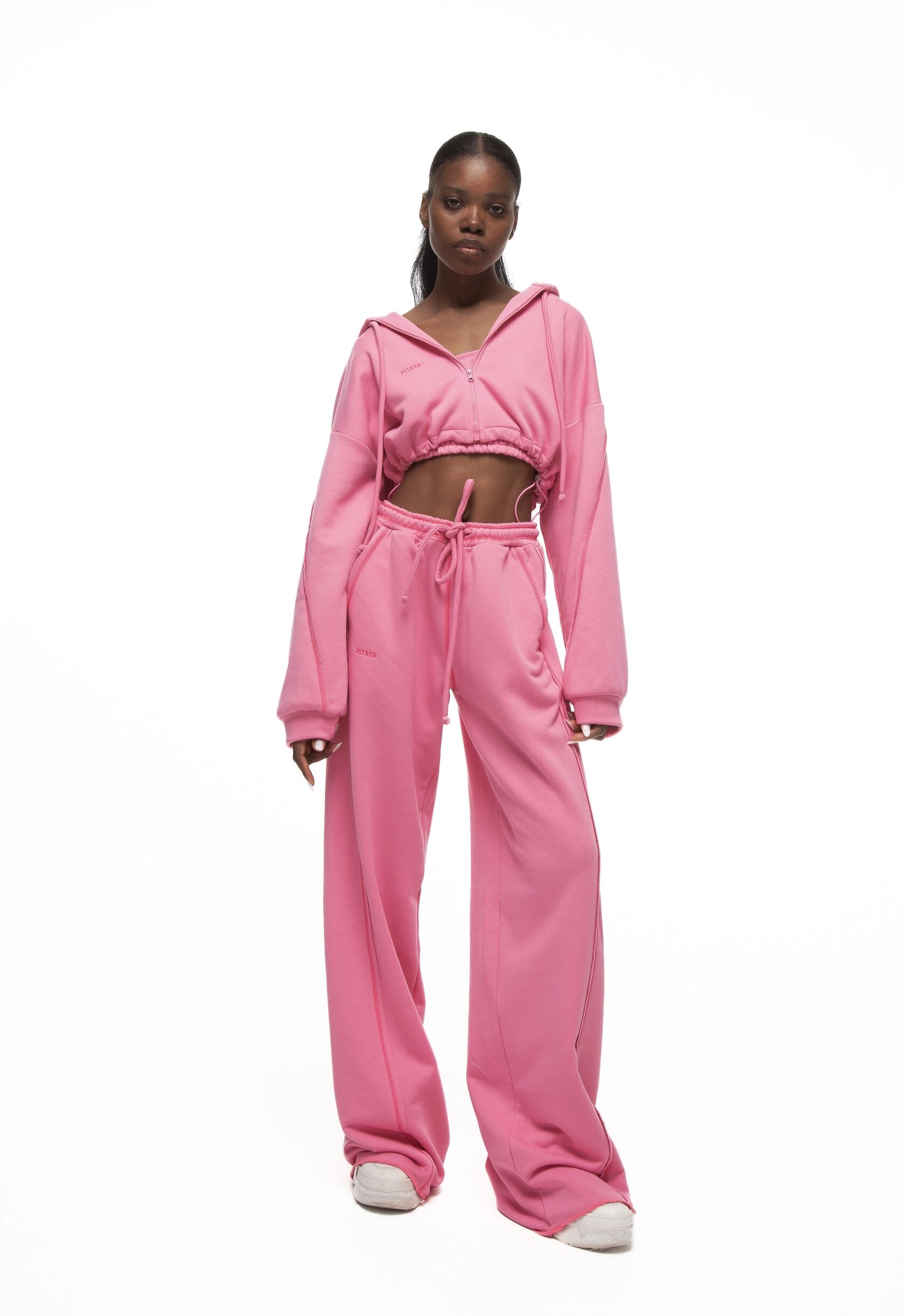 Джоггеры PINK MIAMI(ПИНК МАЯМИ) в розовом цвете - 44-46 (M-L) - Розовый