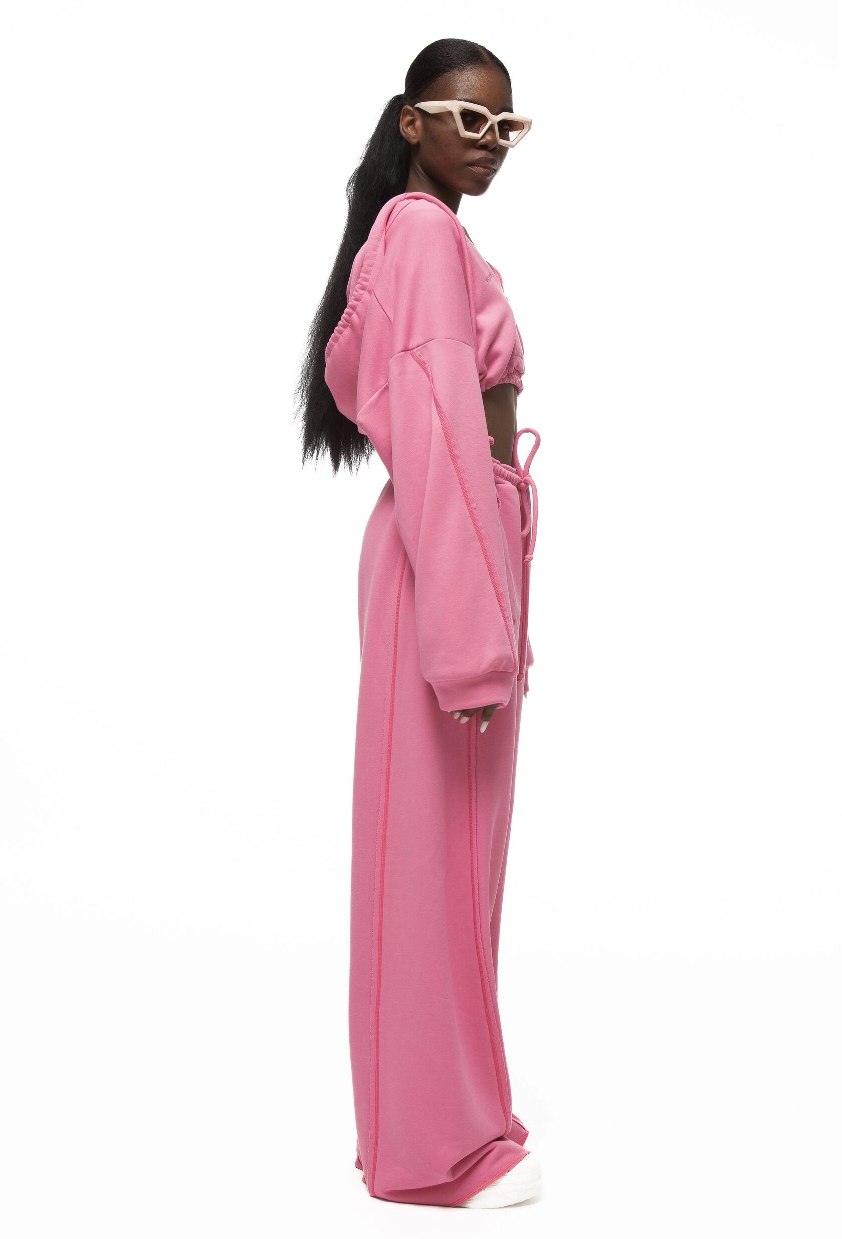Джоггеры PINK MIAMI(ПИНК МАЯМИ) в розовом цвете - 44-46 (M-L) - Розовый