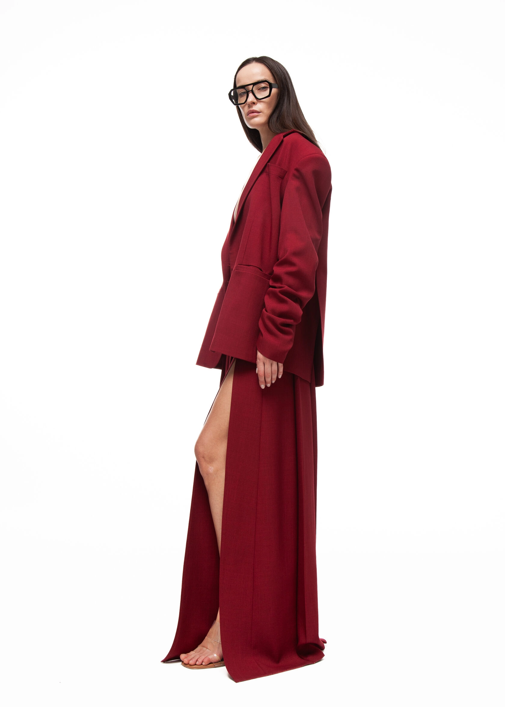 Юбка CHERRY LOST(ЧЕРРИ ЛОСТ) в бордовом цвете - 40-42 (XS-S) - Бордовый
