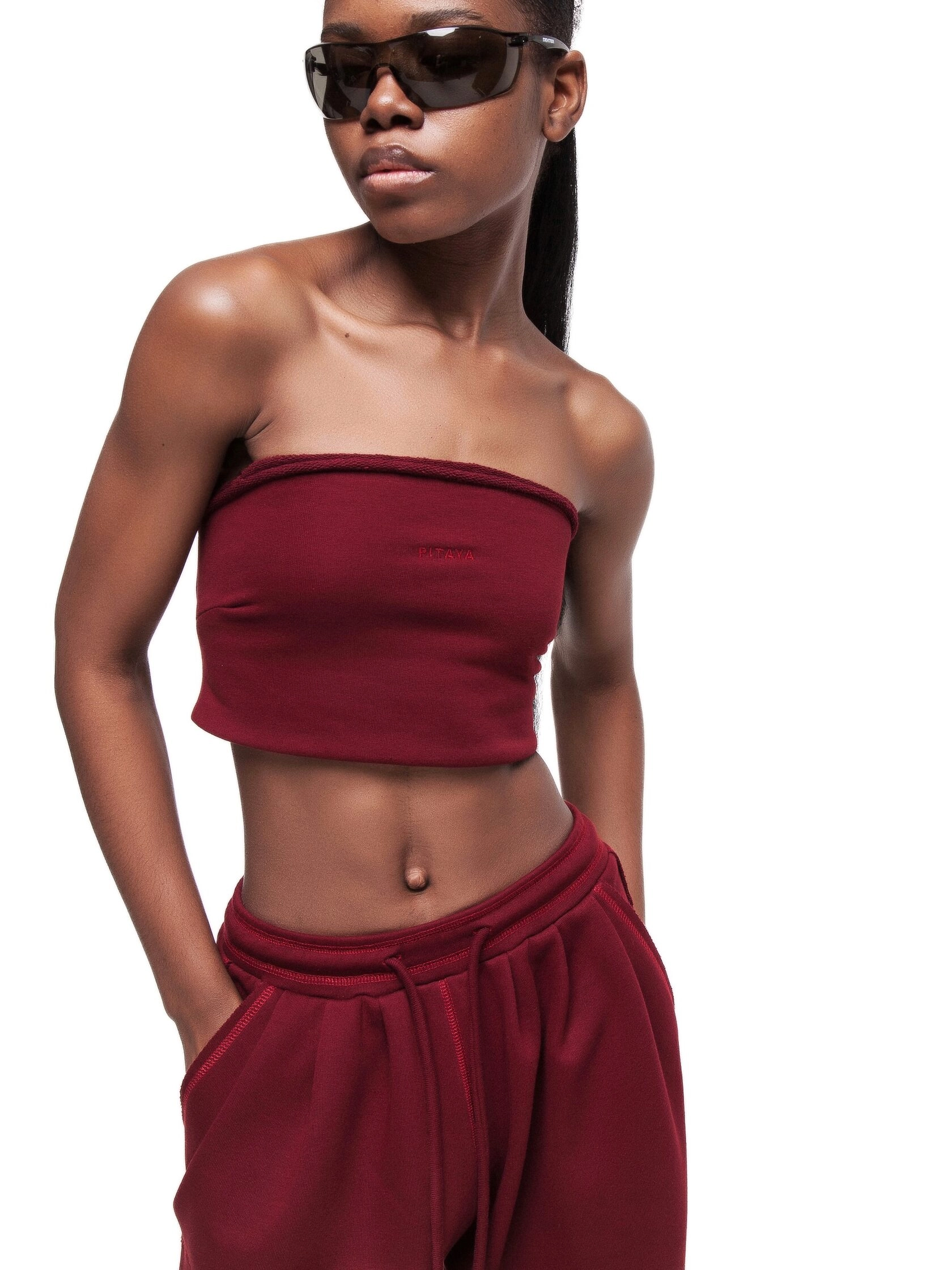Топ CHERRY VEGAS(ЧЕРРИ ВЕГАС) в вишневом цвете - Бордовый - 40-42(XS-S)