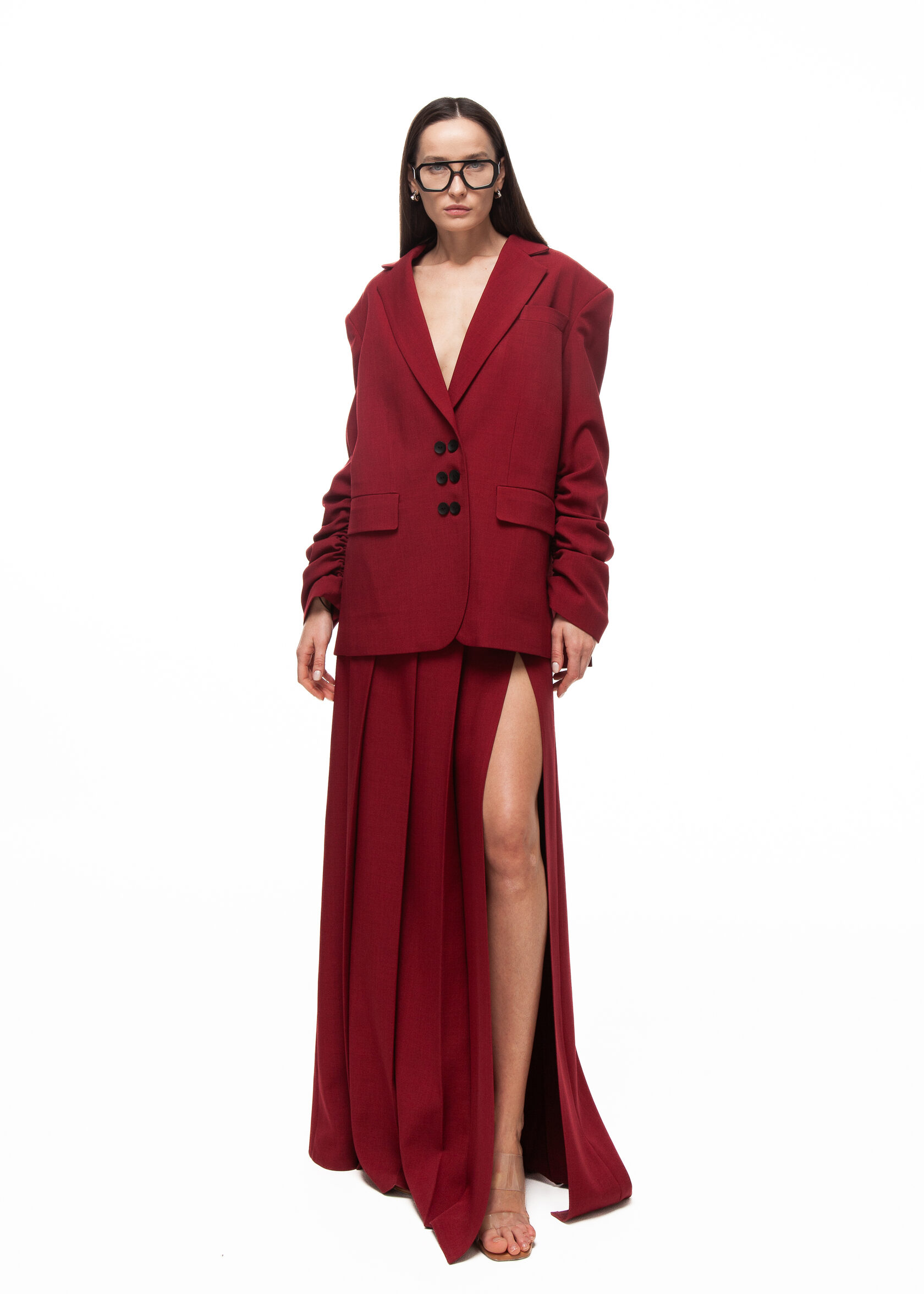 Юбка CHERRY LOST в бордовом цвете - 40-42 (XS-S) - Бордовый